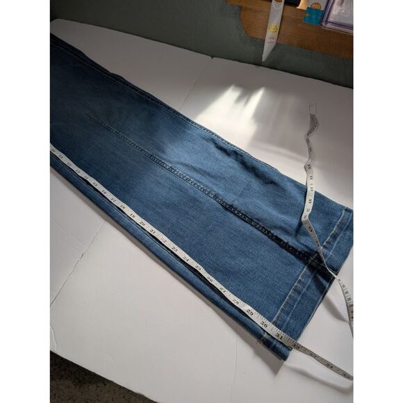 SPANX Jeans Womens Medium Blue Seamed Front Wide Leg 20407 - Picture 9 of 9